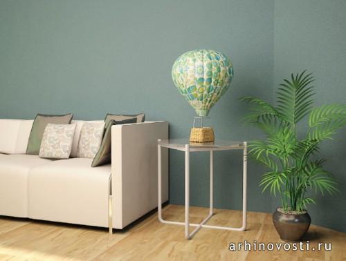 Конкурсная работа Лучковой Риты. Лампа “Воздушный шар” (Balloon Lamp). Хмельницкий, Украина.