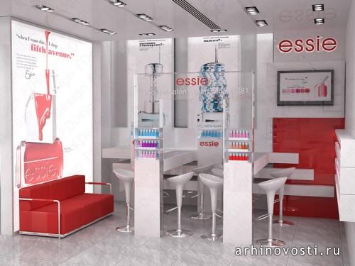 Конкурсная работа Федулова Дмитрия. Дизайн магазина ESSIE. Москва, Россия.