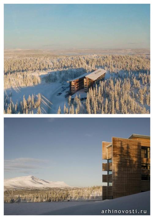 Отель «Copperhill Mountain Lodge» от Bohlin Cywinski Jackson. Оре, Швеция.