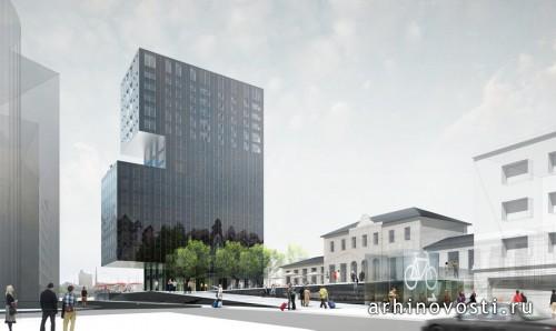 Башня «Esplanade Tower» от Dominique Perrault Architecture. Фрибур, Швейцария.