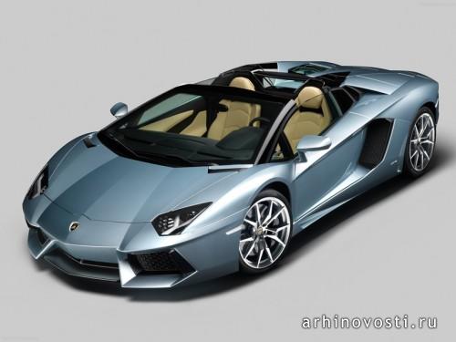 Спорткар Lamborghini Aventador LP700-4 Roadster. Спорткар Lamborghini Aventador LP700-4 Roadster.