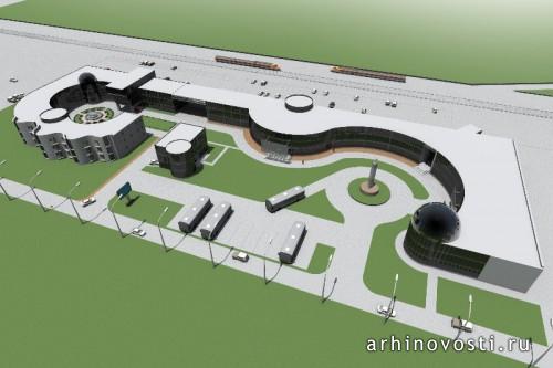 Торгово-гостиничный комплекс с автовокзалом. Дмитров, Россия.