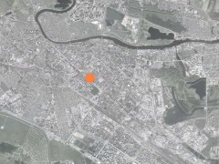 Реконструкции площади 400-летия Тюмени. Тюмень, Россия.