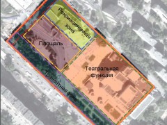 Реконструкции площади 400-летия Тюмени. Тюмень, Россия.