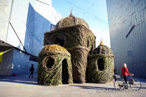 Собор из ивняка от Патрика Даугерти (Patrick Dougherty). Мельбурн, Австралия.