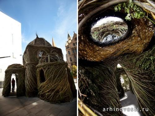 Собор из ивняка от Патрика Даугерти (Patrick Dougherty). Мельбурн, Австралия.