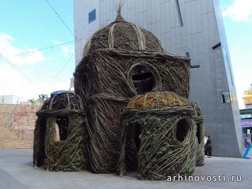 Собор из ивняка от Патрика Даугерти (Patrick Dougherty). Мельбурн, Австралия.