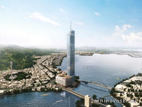 Небоскрёб «Busan Lotte World Tower» от SOM. Пусан, Южная Корея.