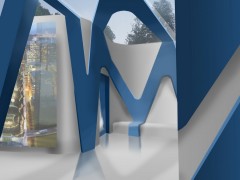 Проект интерьера выставки «Инфузория». Запорожье, Украина.