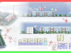 Жилой дом средней этажности. Бишкек, Кыргызстан.