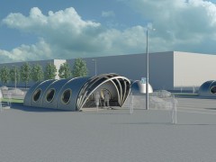 Проект подземного перехода в образе батискафа. Минск, Беларусь.