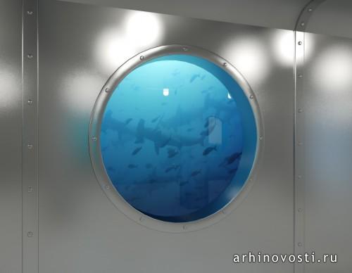 Проект подземного перехода в образе батискафа. Минск, Беларусь.