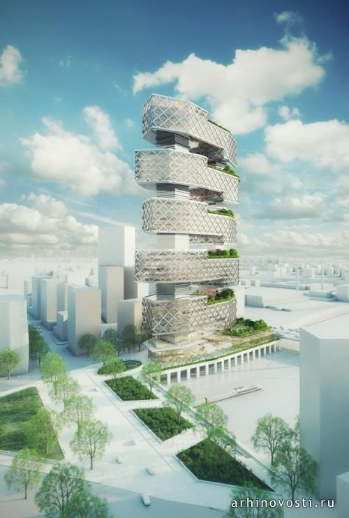 Небоскрёб «Пятёрка» («Le Cinq») от Neutelings Riedijk Architects. Париж, Франция.