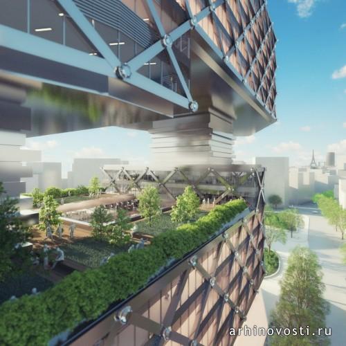 Небоскрёб «Пятёрка» («Le Cinq») от Neutelings Riedijk Architects. Париж, Франция.