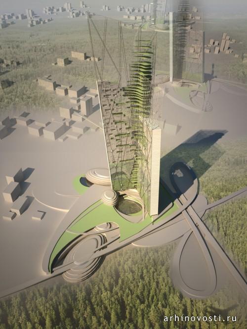 Конкурсная работа Валиевой Гузели. Концепция небоскреба «Meccano tower». Екатеринбург, Россия.