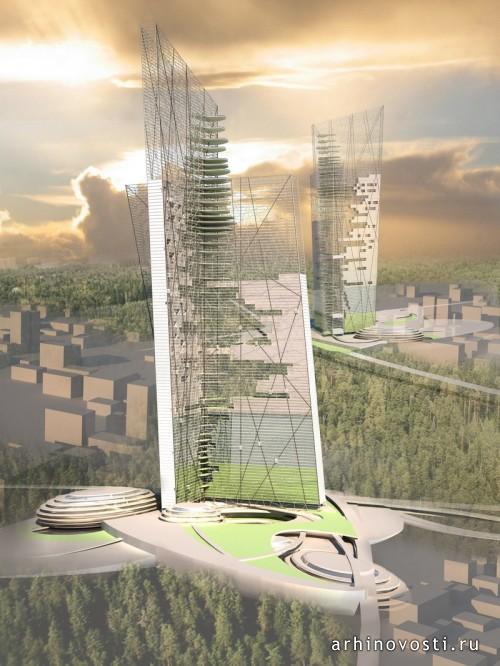 Концепция небоскреба «Meccano tower». Екатеринбург, Россия.