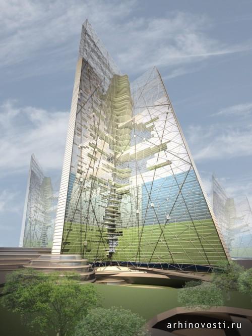 Концепция небоскреба «Meccano tower». Екатеринбург, Россия.