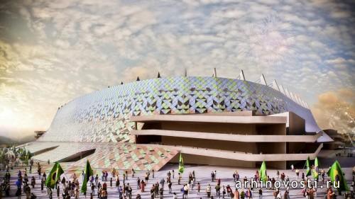 Стадион Pernambuco Arena от Fernandes Arquitetos Associados. Сан-Лоренсу-да-Мата, Бразилия.