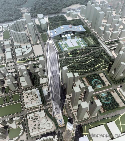 Небоскрёб Ping An Finance Center от Kohn Pedersen Fox Associates (KPF). Шеньчжень, Китай.