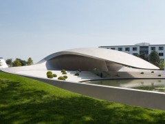 Павильон Porsche от Henn Architekten. Вольфсбург, Германия.