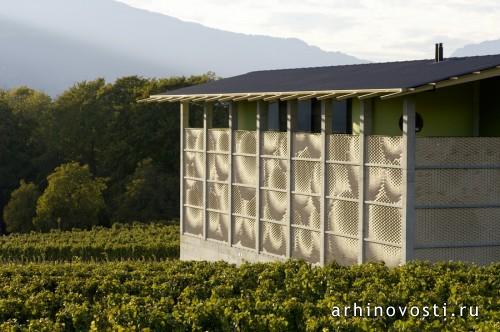 Винодельня Gantenbein от Gramazio & Kohler и Bearth & Deplazes Architekten. Флеш, Швейцария.