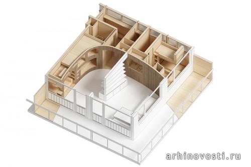 Дизайн интерьера квартиры от h2o architectes. Менюир, Франция.