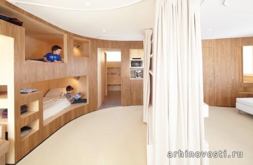 Дизайн интерьера квартиры от h2o architectes. Менюир, Франция.