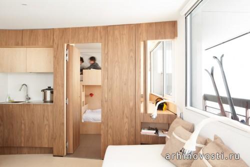 Дизайн интерьера квартиры от h2o architectes. Менюир, Франция.