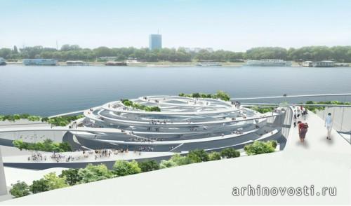 Набережная Beton Hala от Sou Fujimoto Architects. Белград, Сербия.