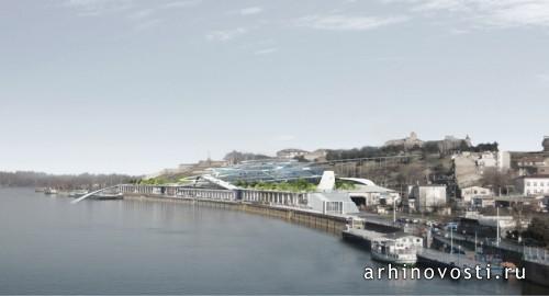 Набережная Beton Hala от Sou Fujimoto Architects. Белград, Сербия.