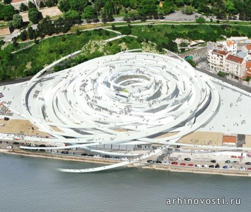 Набережная Beton Hala от Sou Fujimoto Architects. Белград, Сербия.