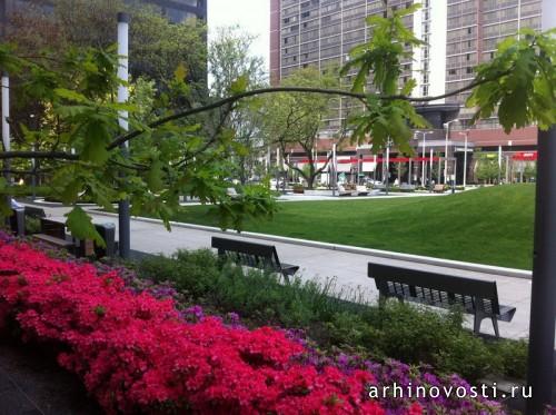 Сквер Перка (Perk Park) от Thomas Balsley Associates и McKnight Associates. Кливленд, США.