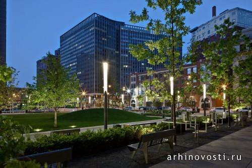 Сквер Перка (Perk Park) от Thomas Balsley Associates и McKnight Associates. Кливленд, США.