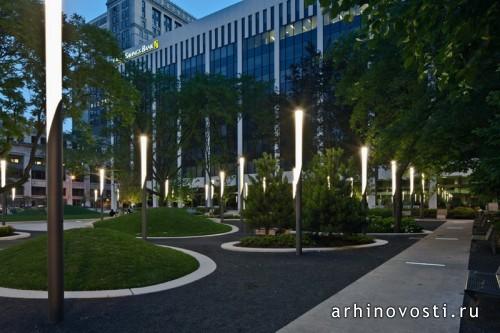 Сквер Перка (Perk Park) от Thomas Balsley Associates и McKnight Associates. Кливленд, США.