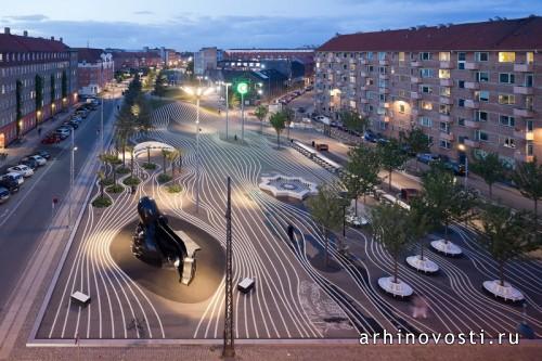 Городской парк Superkilen от Superflex, BIG, Topotek 1. Копенгаген, Дания.