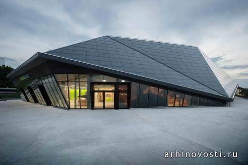 Экологический центр Umwelt Arena от Rene Schmid Architekten. Шпрайтенбах, Швейцария.