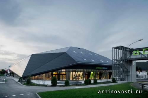 Экологический центр Umwelt Arena от Rene Schmid Architekten. Шпрайтенбах, Швейцария.