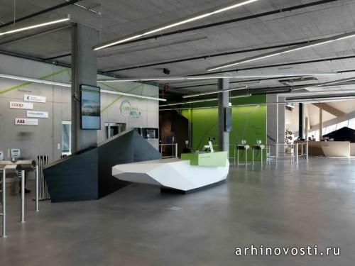 Экологический центр Umwelt Arena от Rene Schmid Architekten. Шпрайтенбах, Швейцария.