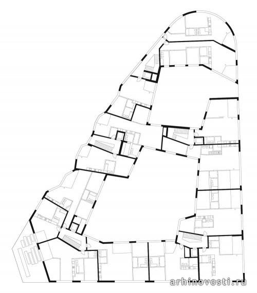 Многофункциональный комплекс «Volta Centre» от Buchner Bründler Architekten. Базель, Швейцария.