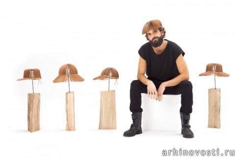 Головные уборы из дерева от Андреа Деппиери (Andrea Deppieri).