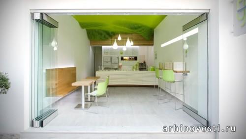 Кафе «Froyo Yogurteria» от Ahylo Studio. Волос, Греция.