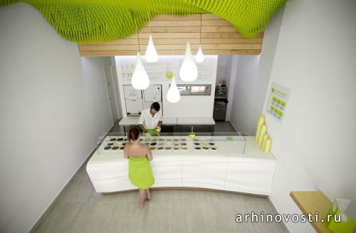 Кафе «Froyo Yogurteria» от Ahylo Studio. Волос, Греция.