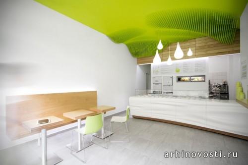 Кафе «Froyo Yogurteria» от Ahylo Studio. Волос, Греция.