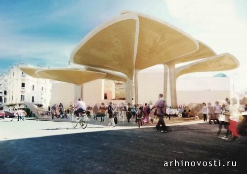 Экологичная рыночная площадь от TomDavid Architecten. Касабланка, Марокко.