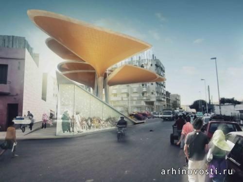 Экологичная рыночная площадь от TomDavid Architecten. Касабланка, Марокко.