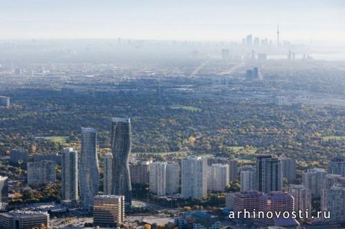 Небоскрёбы Absolute Towers от MAD Architects. Миссисcога, Канада.