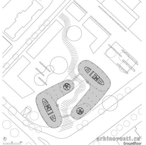 Многофункциональный комплекс LTD_1 от Peter Ruge Architekten. Гамбург, Германия.