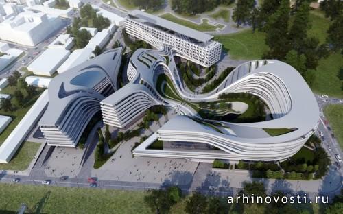 Многофункциональный комплекс от Zaha Hadid Architects. Белград, Сербия.