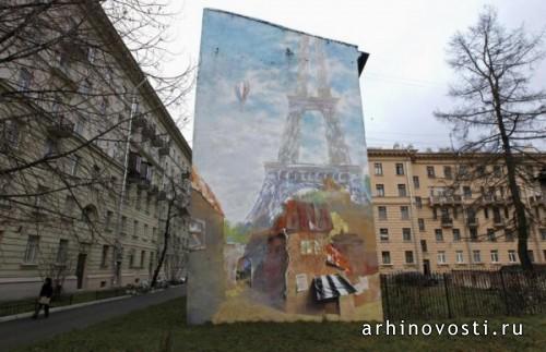В Питере начали появляться дома-картины