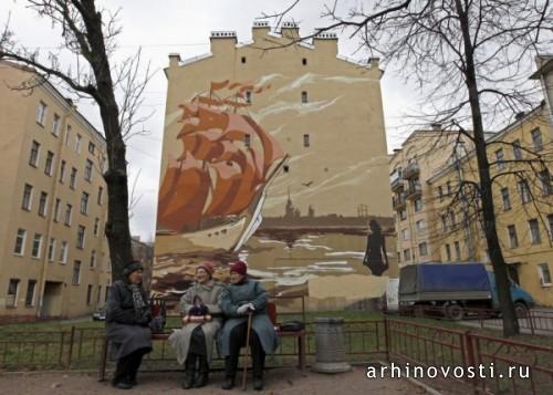 В Питере начали появляться дома-картины